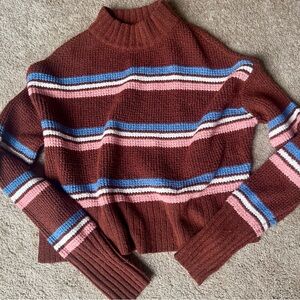 Cropped striped sweater
